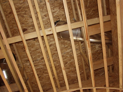 Ducts above Master Bath