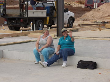 My Sister Susan (waving) and her friend Teri